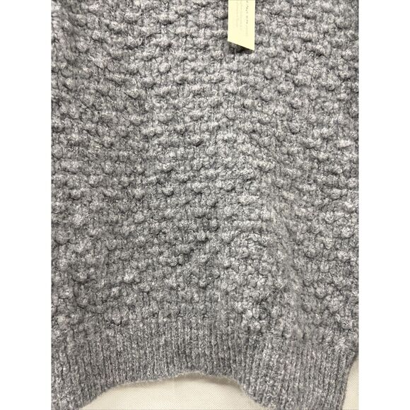 NEW ANTHROPOLOGIE MEADOW RUE KENAI TEXTURED PULLOVER SWEATER TOP GREY XS XSMALL - Picture 7 of 8